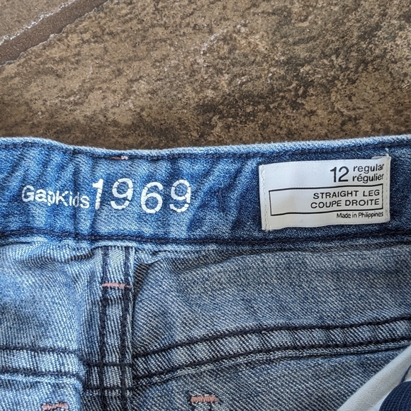 Gapkids 1969 Jeans Girls  Embroidered Straight Leg Size 12 Blue - Picture 12 of 16